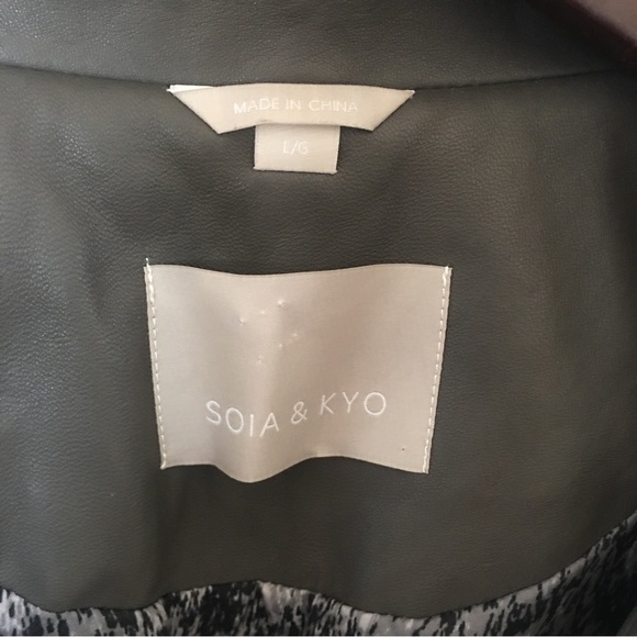 Soia & Kyo Lambskin Leather Zip Up Jacket - Picture 4 of 16